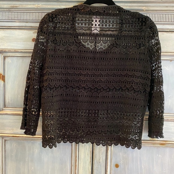 Isabel Marant black crochet jacket/cardigan size 3 - Picture 4 of 5